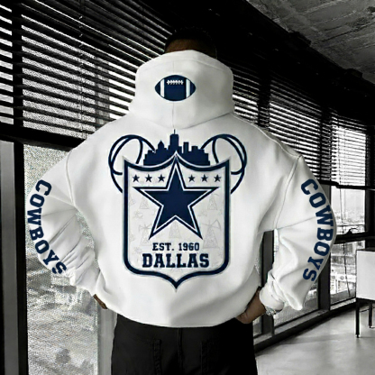 Shield Emblem White Oversized Pullover