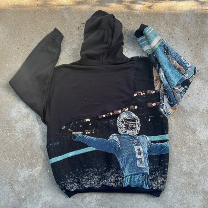 Stylish Lions Patchwork Print Long Sleeve Hoodies