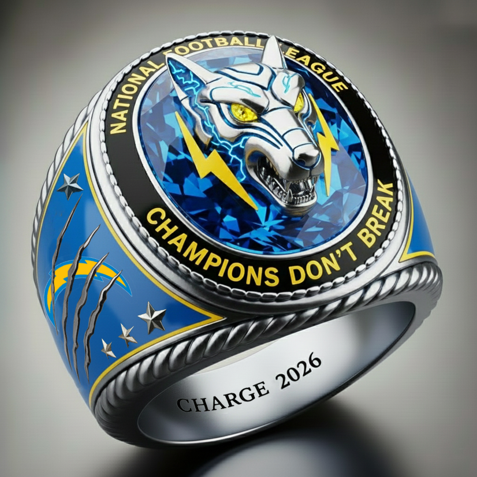 Legacy Champions Ring  3D Stereoscopic printing Multi-Team Edition