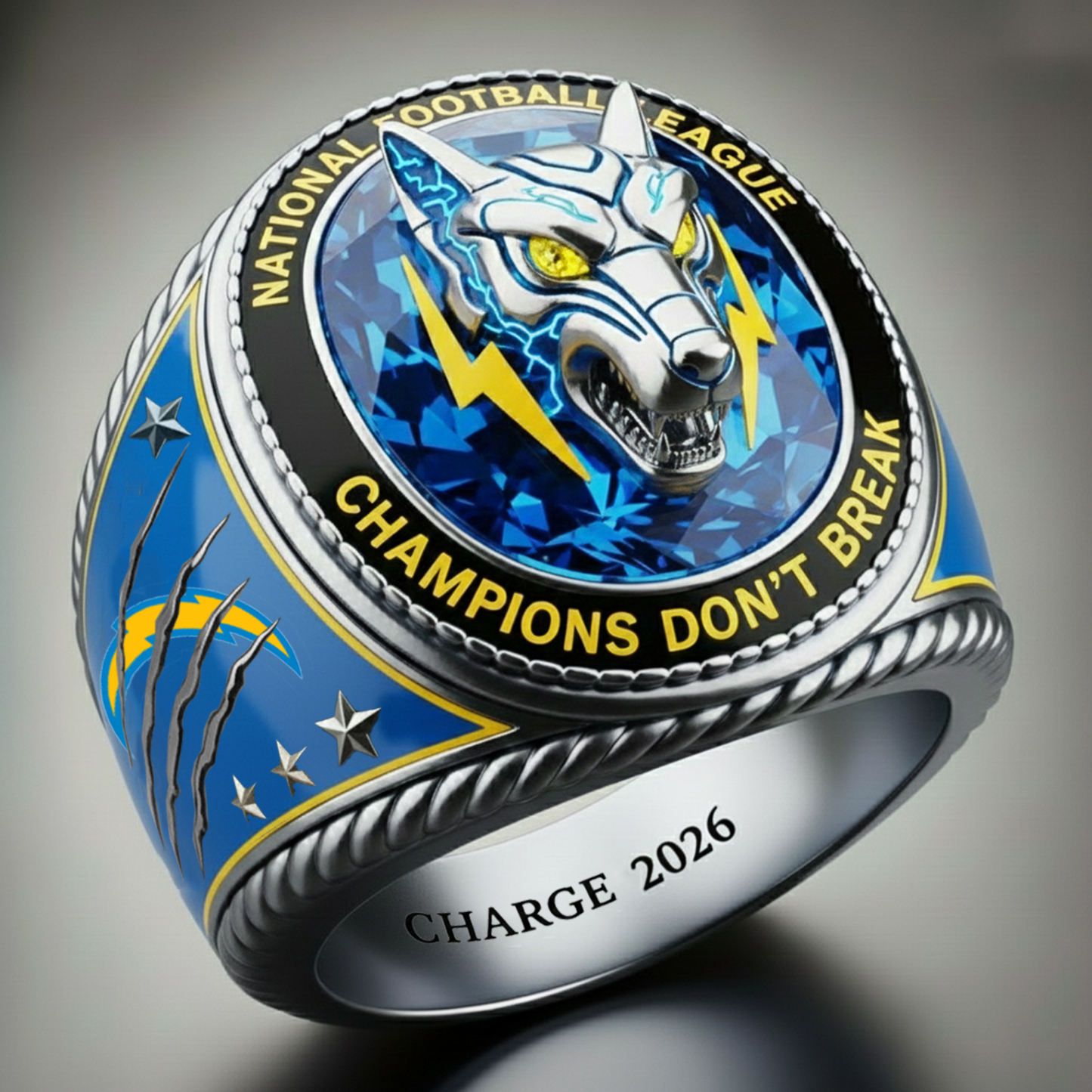 Legacy Champions Ring  3D Stereoscopic printing Multi-Team Edition