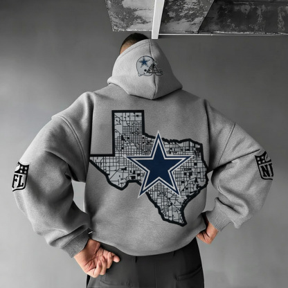 Oversized State Outline Back Print Pullover