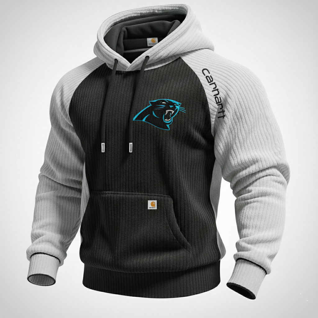 Carhartt ×Carolina Panthers color matching fashion comfort hoodie