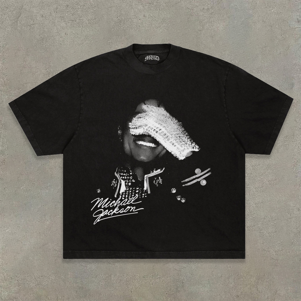 Street Retro Print Crew Neck T-Shirt