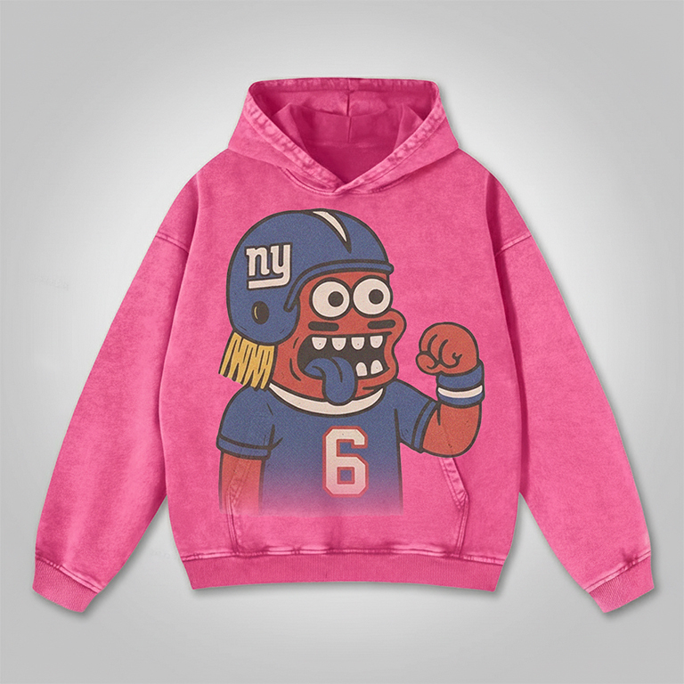 "New York cartoon hooded zipper hoodie"