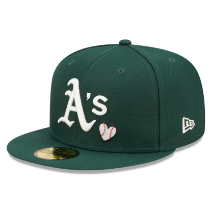 NEW ERA  WORLD SERIES EXCLUSIVE TEAM HEARTS FITTED 59FIFTY MLB HAT - GREEN