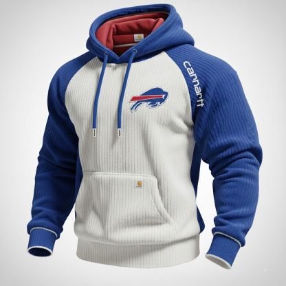 Carhartt ×Buffalo Bills color matching fashion comfort hoodie