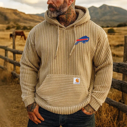 Carhartt ×Buffalo Bills co-branded corduroy hoodie