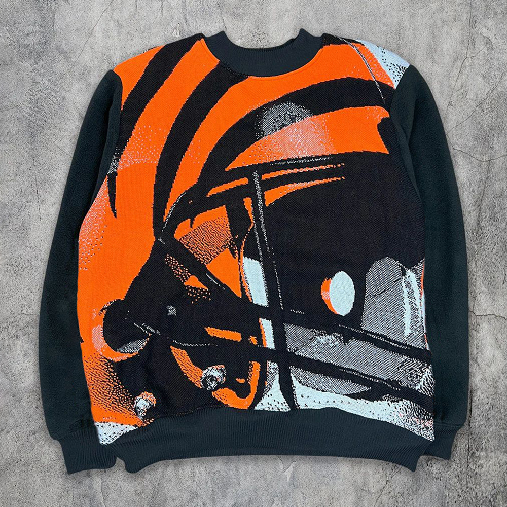 Fashion Bengals Print Long Sleeve Sweatshirt