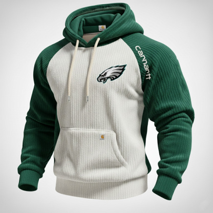 Carhartt ×Philadelphia Eagles color matching fashion comfort hoodie