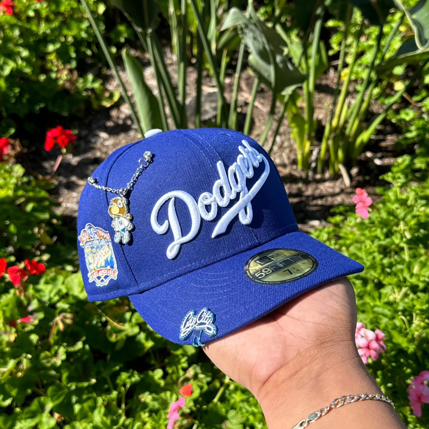 NEW ERA 59FIFTY BLUE LOS ANGELES DODGERS SCRIPT W/ 40TH ANNIVERSARY SI