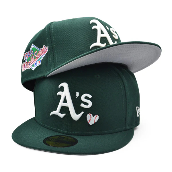 NEW ERA  WORLD SERIES EXCLUSIVE TEAM HEARTS FITTED 59FIFTY MLB HAT - GREEN