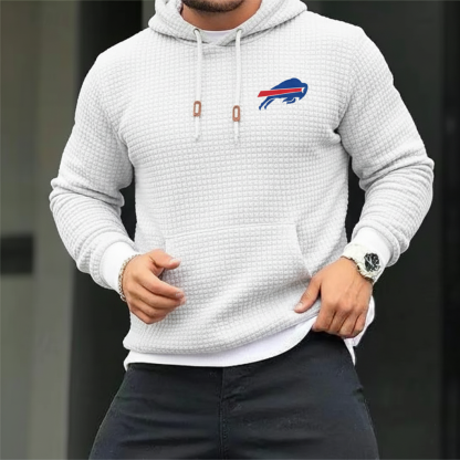 Carhartt × Buffalo Bills Head Logo Grid Fleece Lined Hoodie