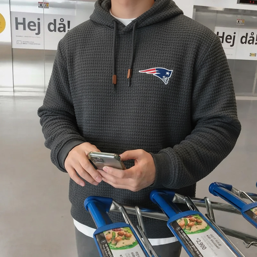 Carhartt × New England Patriots Head Logo Grid Fleece Lined Hoodie