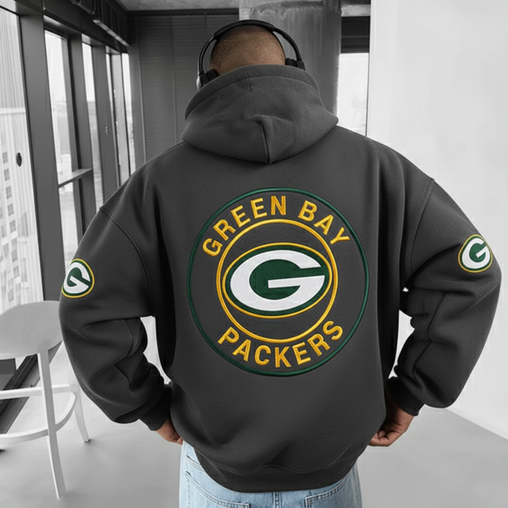 Green Bay Packers Gray Logo Hoodie​​