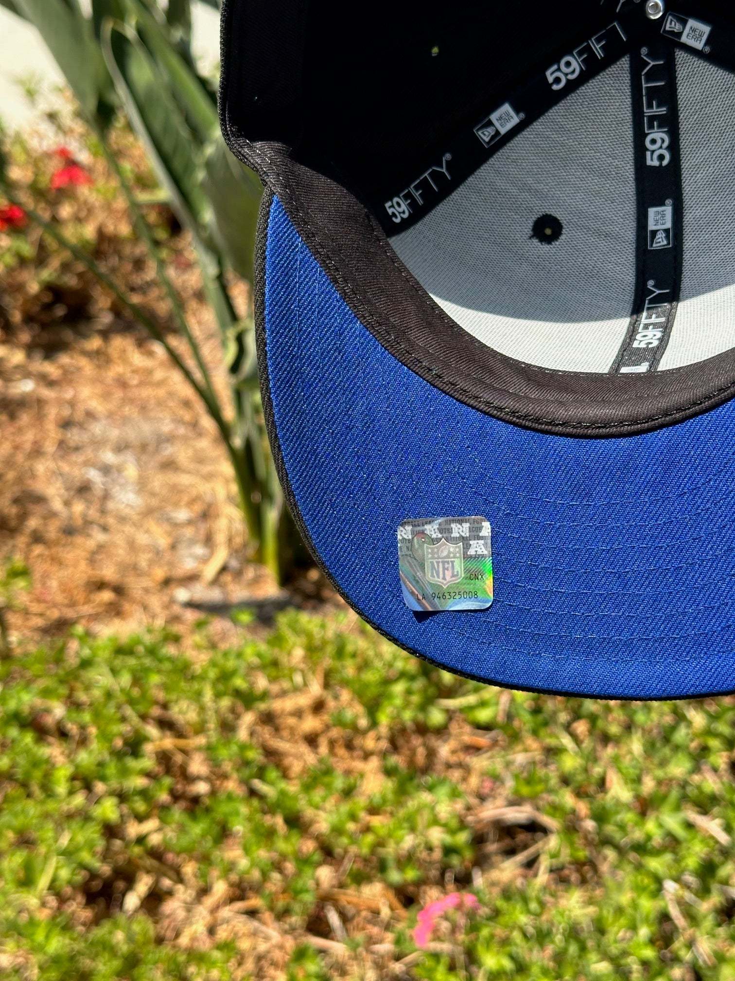 NEW ERA EXCLUSIVE 59FIFTY BLACK LOS ANGELES RAMS W/ PROBOWL SIDE PATCH