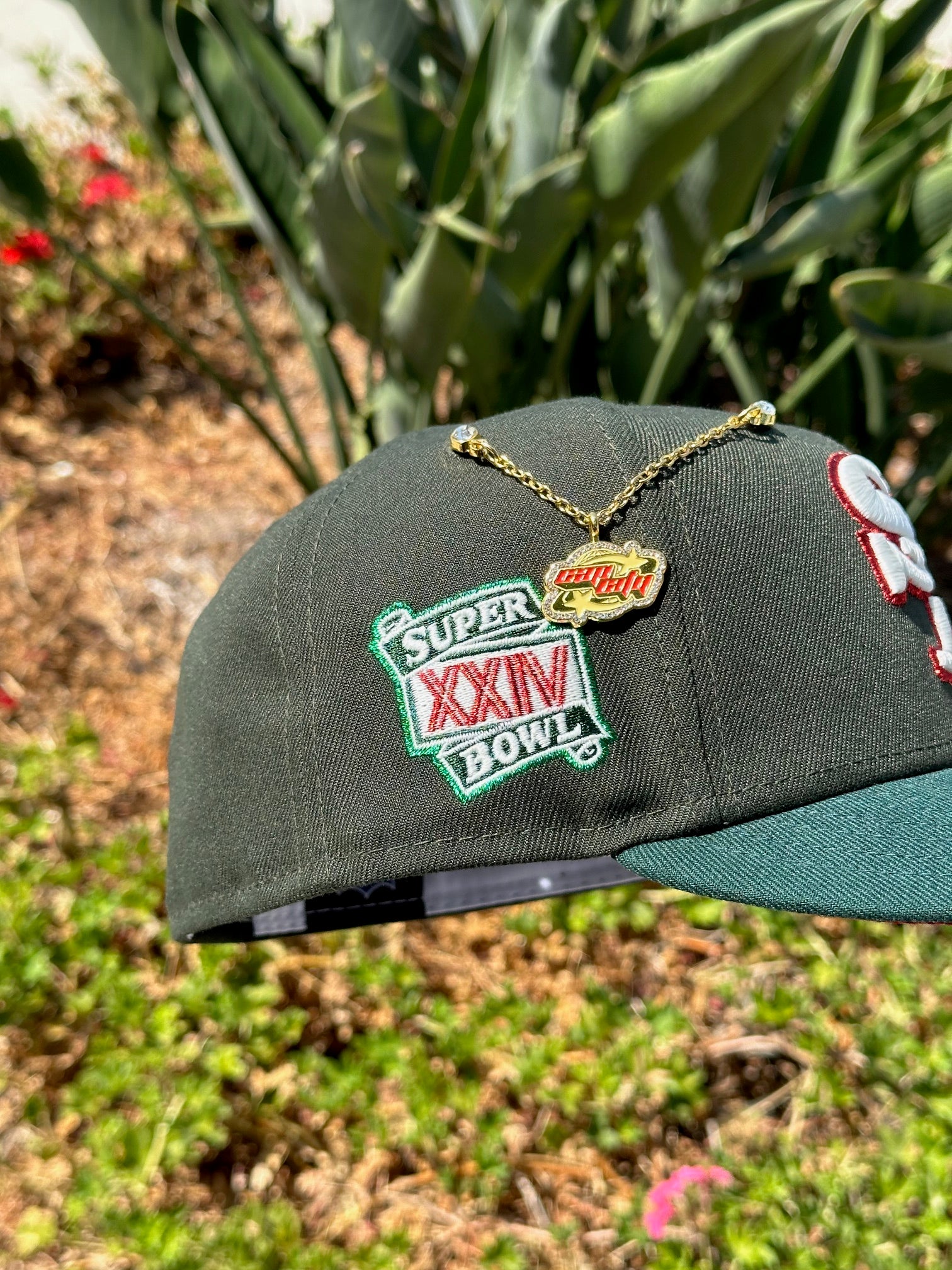 NEW ERA EXCLUSIVE 59FIFTY EMERALD GREEN SAN FRANCISCO 49ERS W/ SUPERBOWL XXIV SIDE PATCH