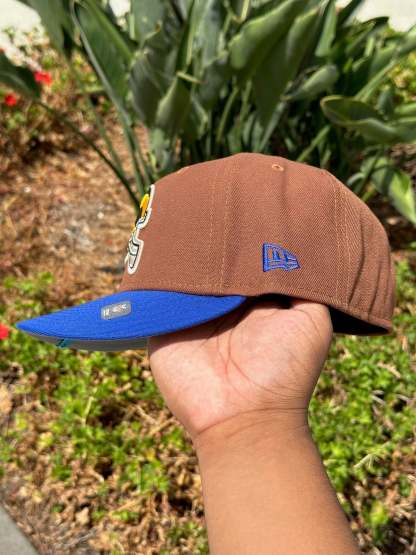 NEW ERA 59FIFTY BROWN/BLUE/ 2000 SUPERBOWL SIDE PATCH
