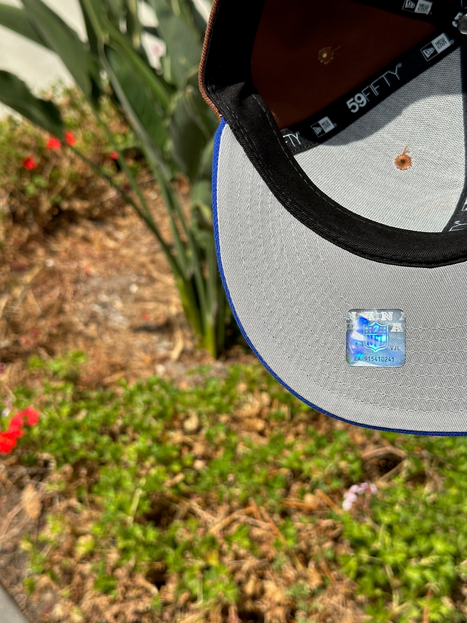 NEW ERA 59FIFTY BROWN/BLUE/ 2000 SUPERBOWL SIDE PATCH