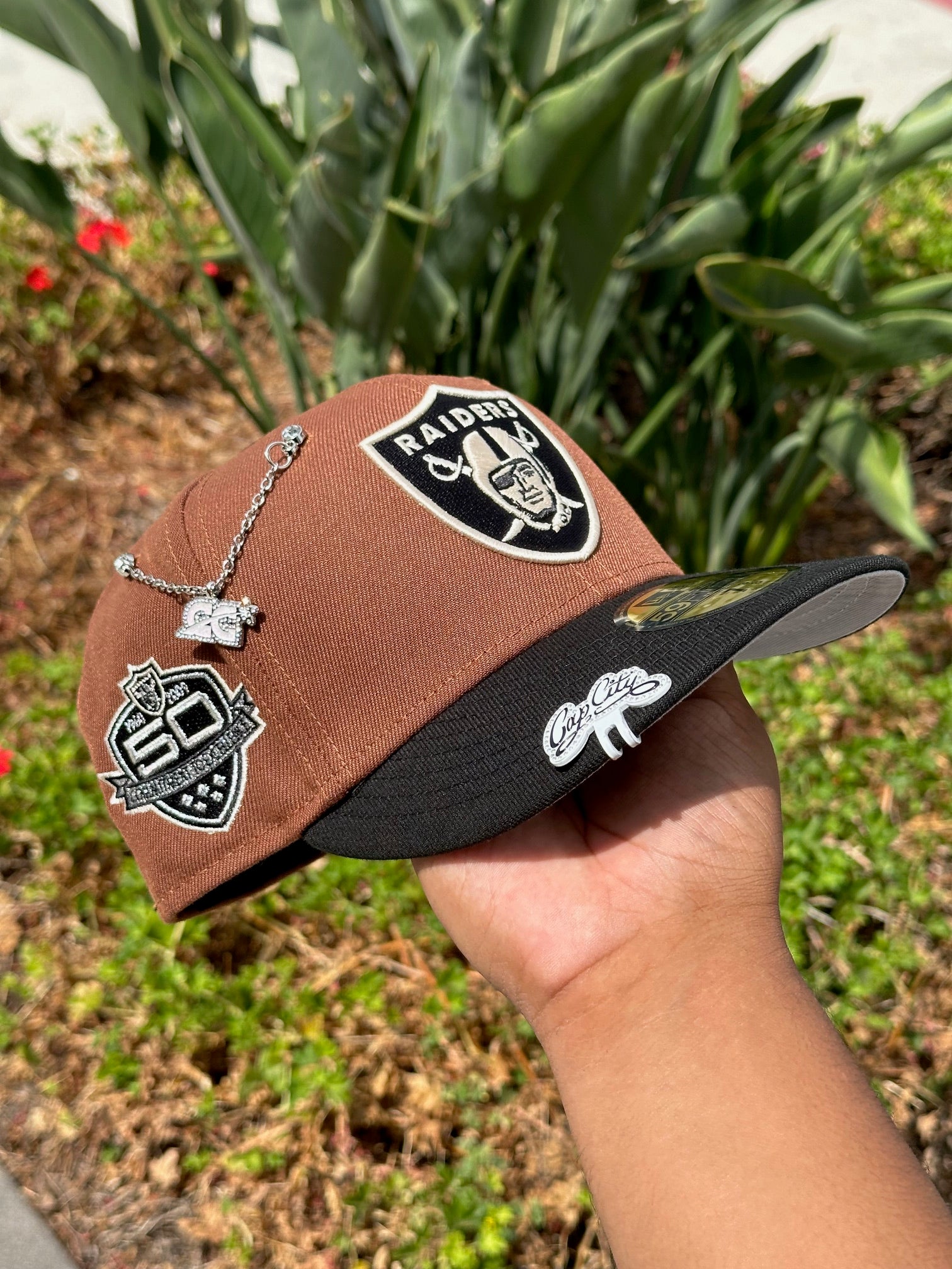 NEW ERA  59FIFTY BROWN/BLACK / 50TH ANNIVERSARY SIDE PATCH