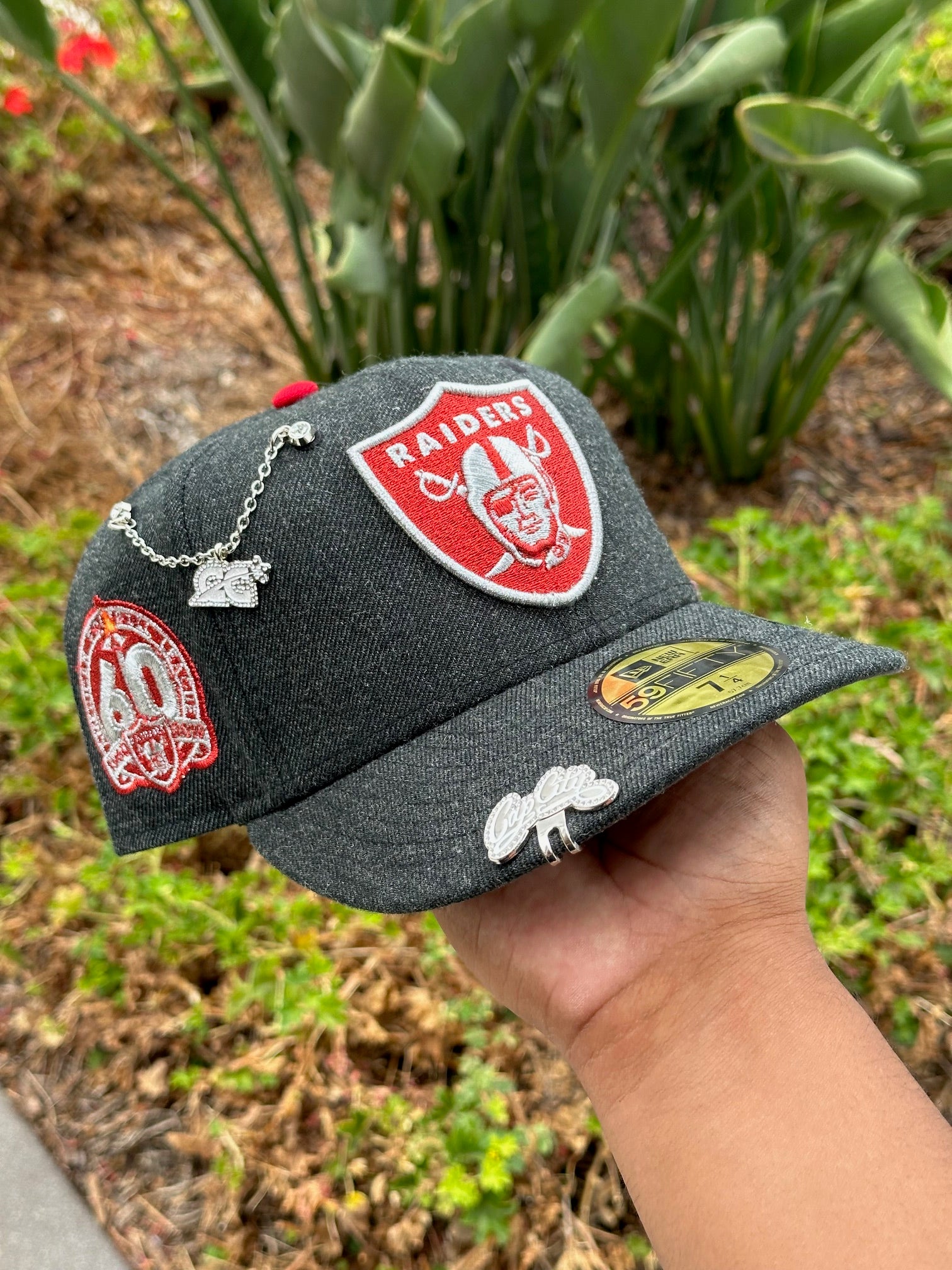 NEW ERA 59FIFTY GREY WOOL / 60TH ANNIVERSARY SIDE PATCH