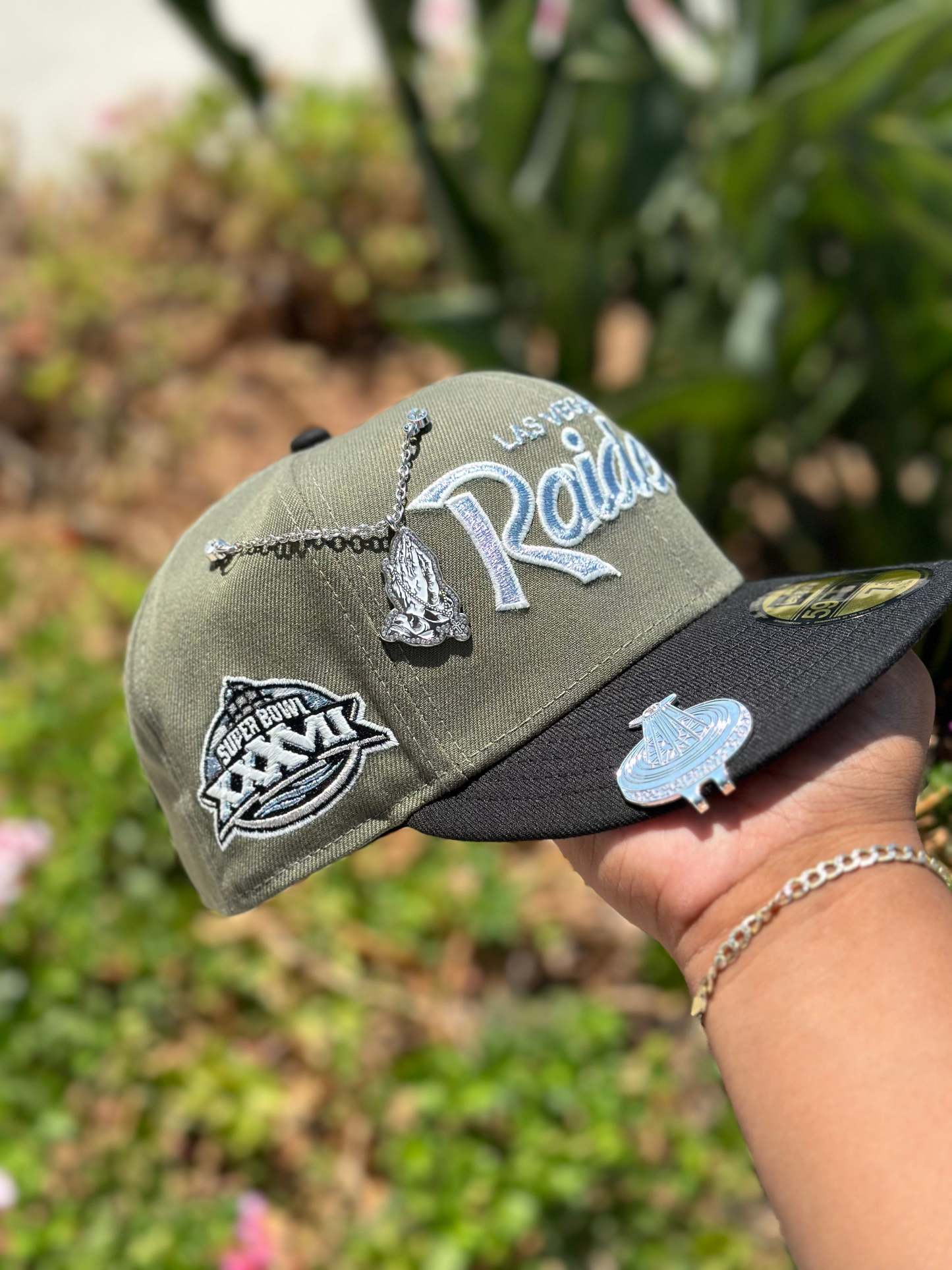 NEW ERA 59FIFTY OLIVE GREEN/BLACK / XXXVII SUPER BOWL SIDE PATCH