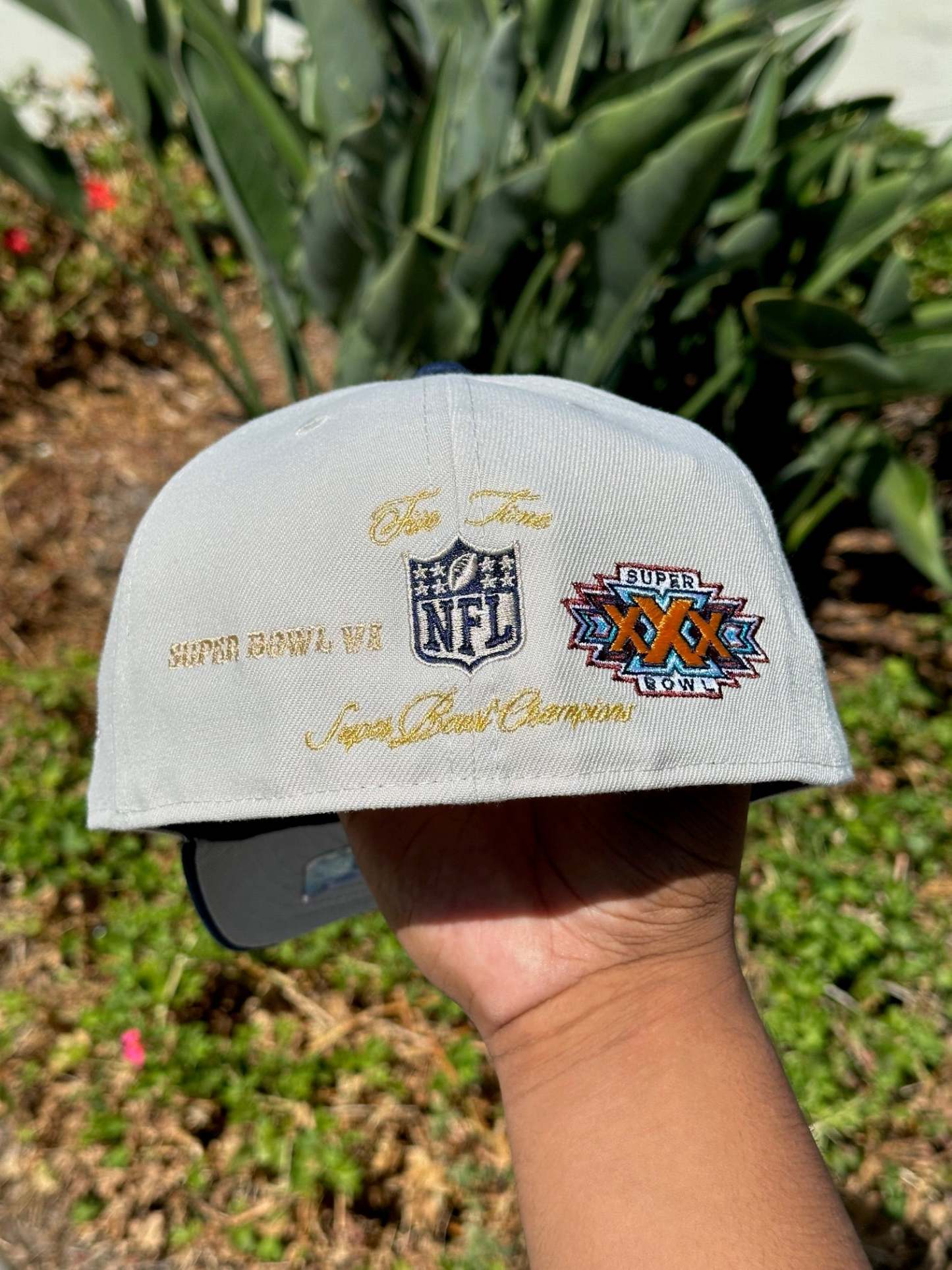 NEW ERA EXCLUSIVE 59FIFTY SMOKE GREY/NAVY  "SUPER BOWL CHAMPIONS" 