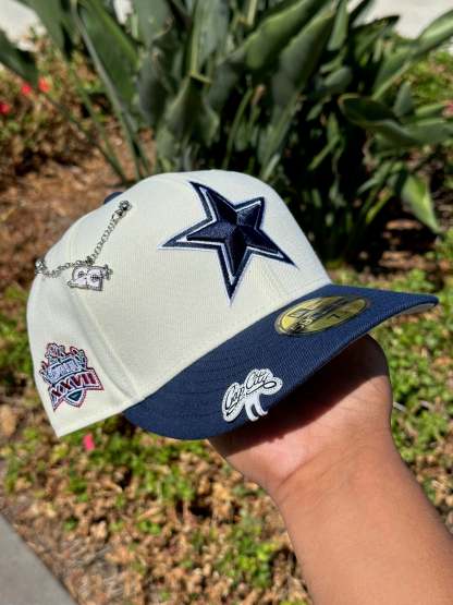 NEW ERA  59FIFTY CHROME WHITE/NAVY