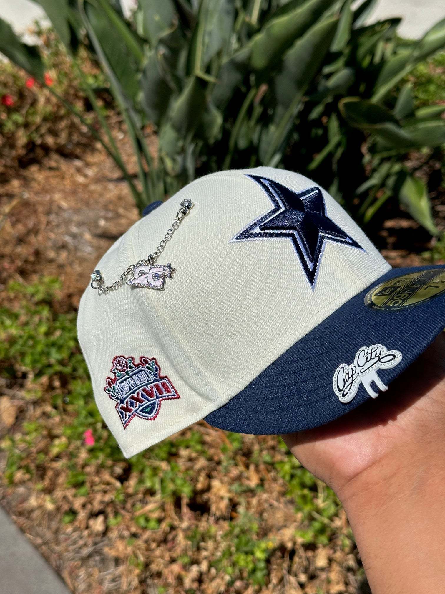 NEW ERA  59FIFTY CHROME WHITE/NAVY