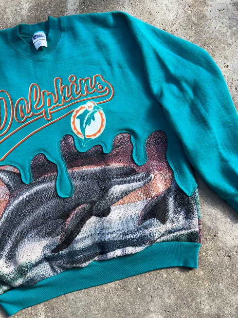 Stylish Dolphin Print Long Sleeve Sweatshirt