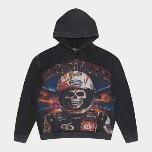 Thesouthvibe Godspeed Racer Goldie Cotton Long Sleeve Hoodie 40.00