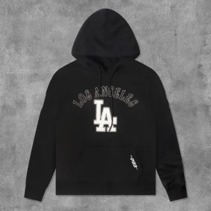 Stylish Letter Logo Print Long Sleeve Hoodies