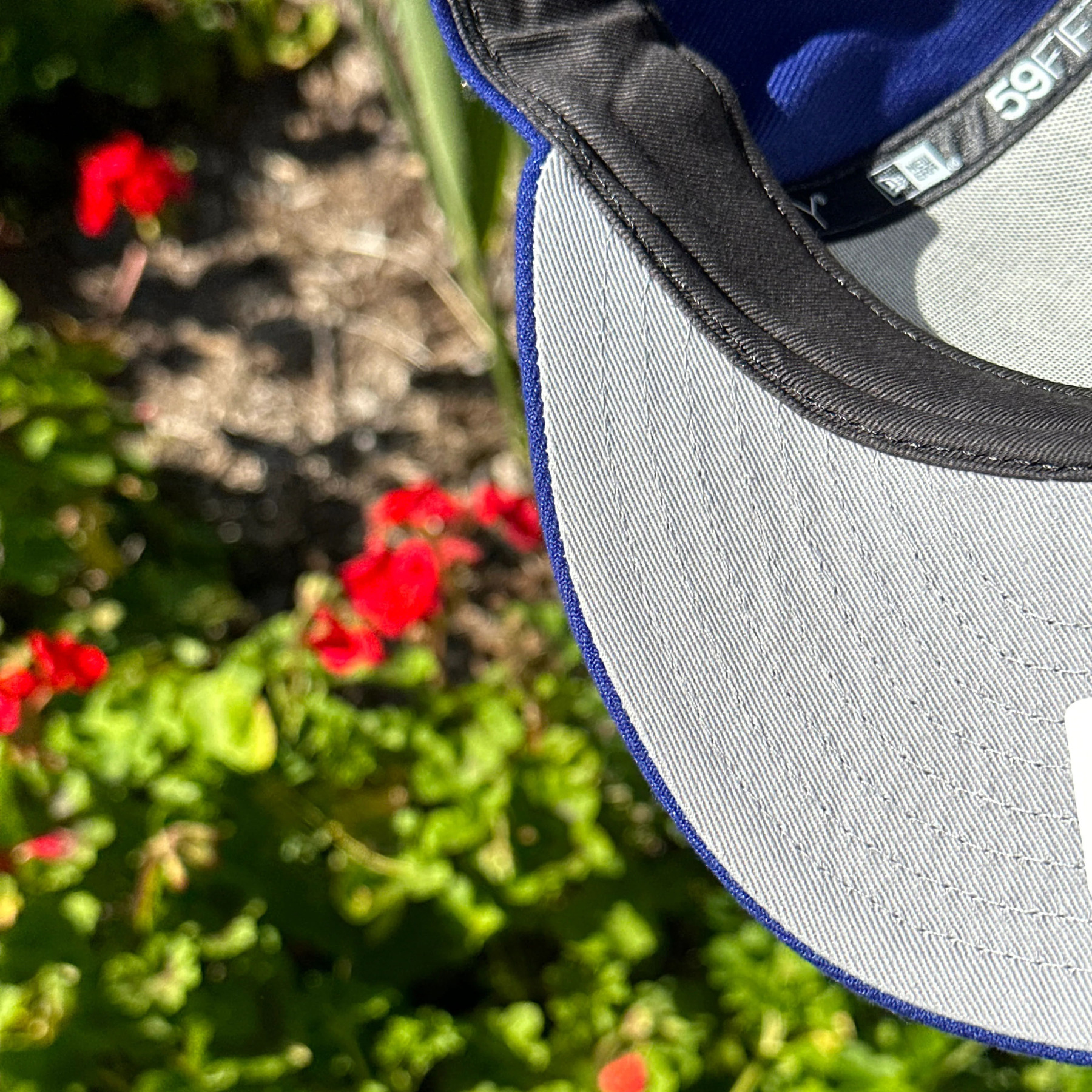 NEW ERA 59FIFTY BLUE  SCRIPT W/ 40TH ANNIVERSARY SIDE PATCH