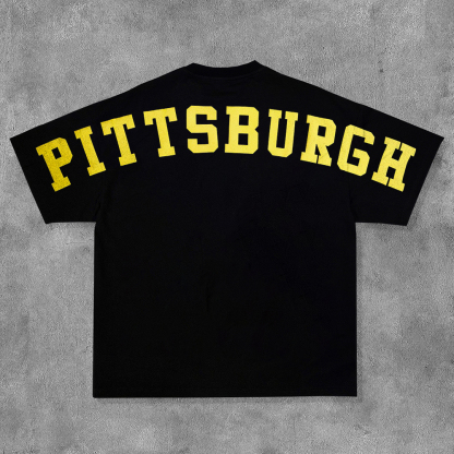 Personalized Pittsburgh Print Short Sleeve T-Shirt