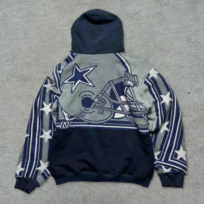 Casual Cowboys Print Long Sleeve Hoodies