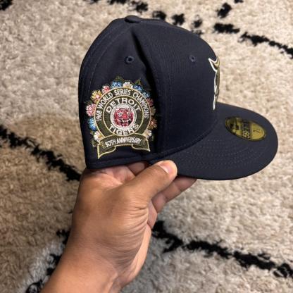 NEW ERA  NAVY 1968 WORLD SERIES CHAMPIONS 50TH ANNIVERSARY SPRING TRAINING BOTANICAL EMBROIDERED CASUAL BASEBALL CAP