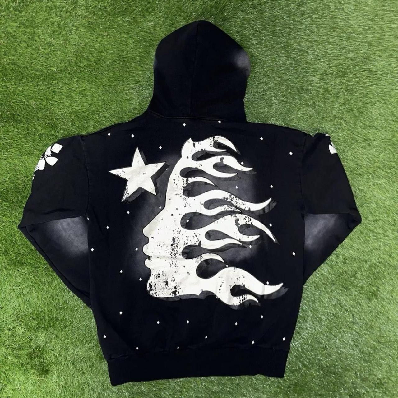 Hellstar Star Letters Cotton Long Sleeve Hoodie