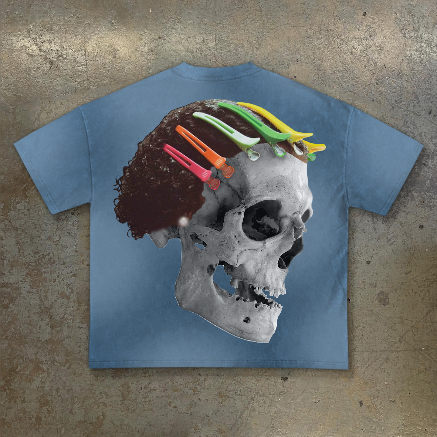 Character Hair Clip Print Short Sleeve T-Shirt