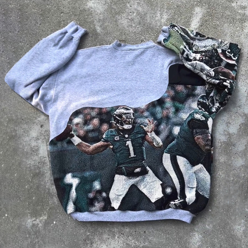 Fashion Eagles Print Long Sleeve Sweatshirt