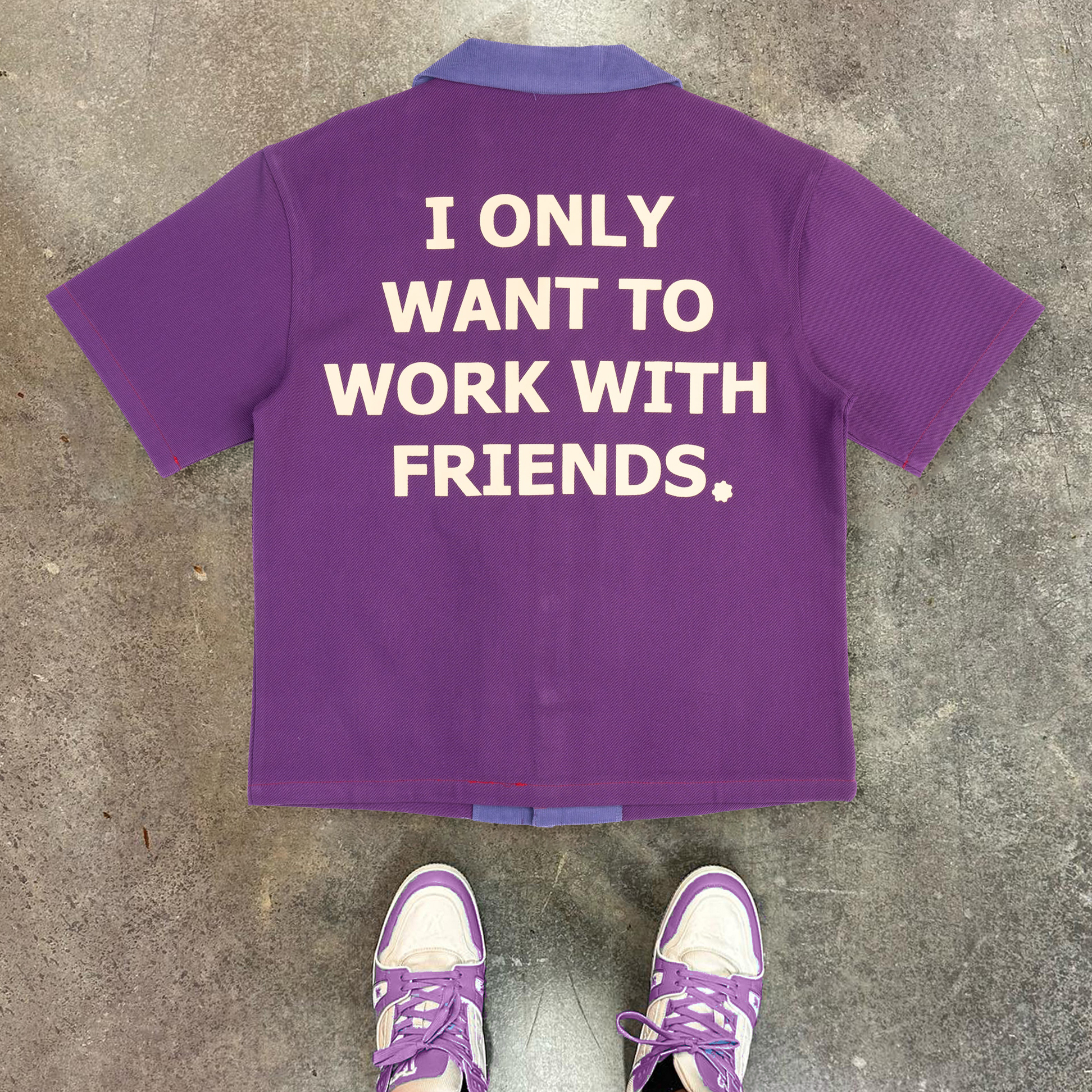 Retro Street Print Casual Shirt