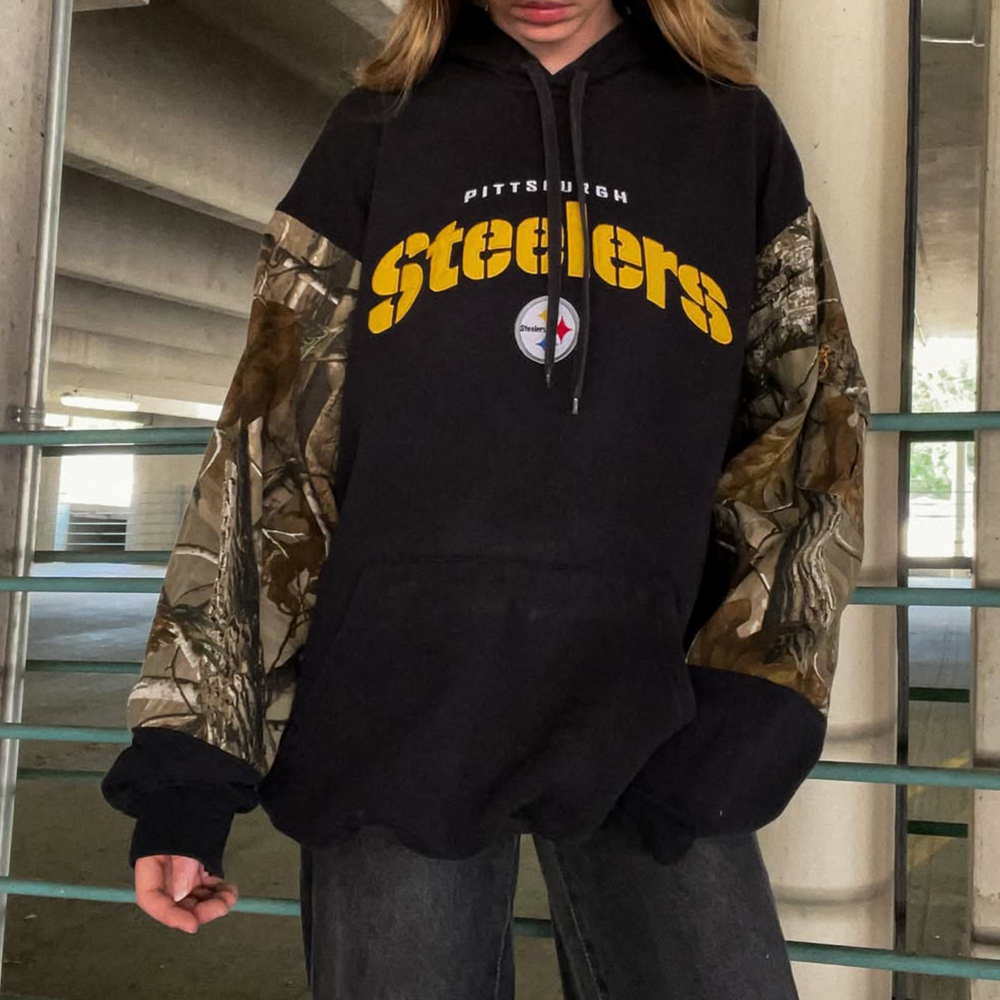 Stylish Steelers Print Long Sleeve Hoodies