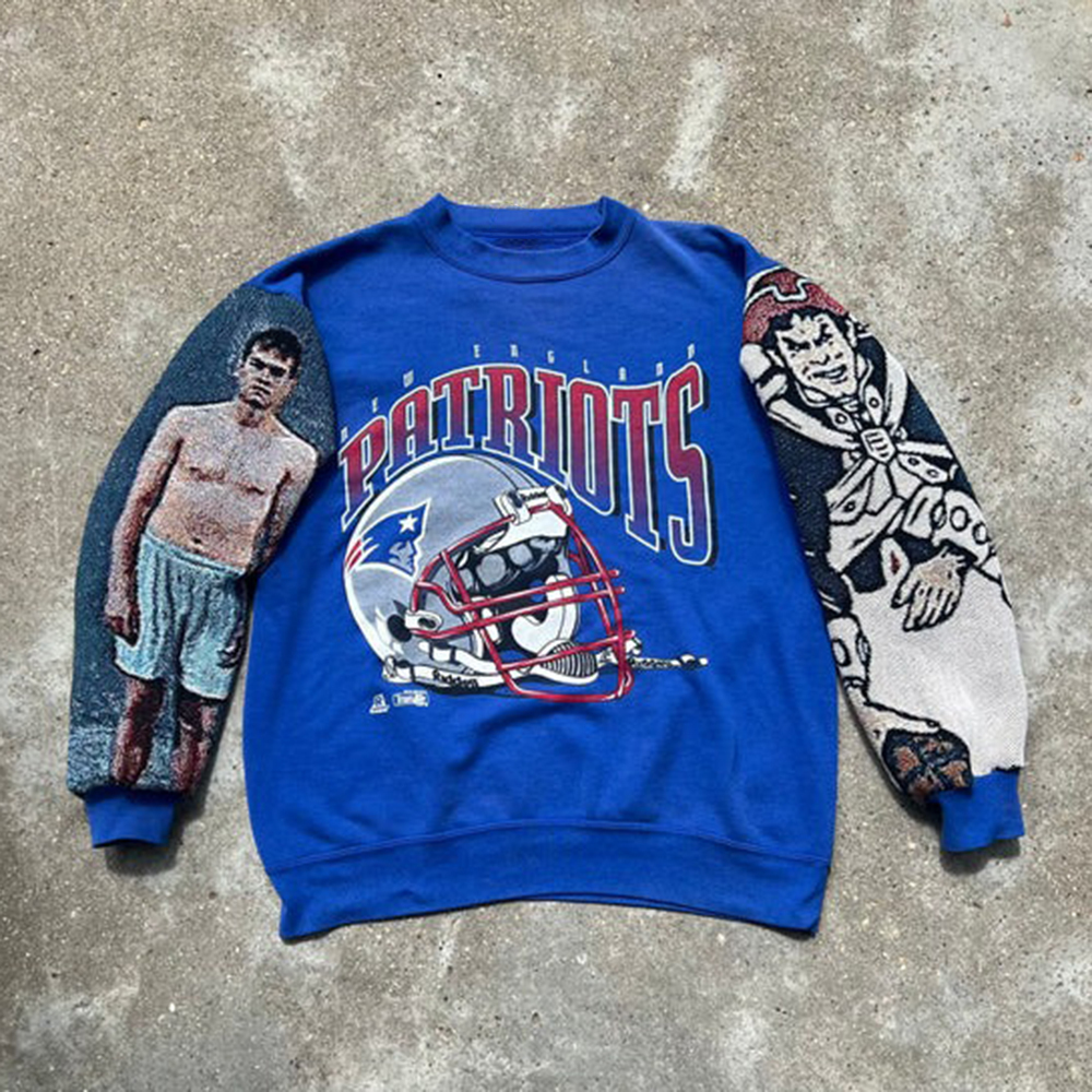 Patriots Print Long Sleeve Sweatshirt