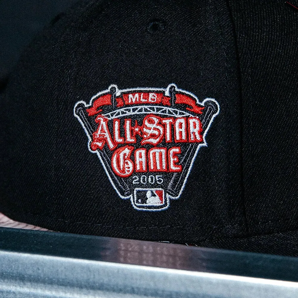 NEW ERA DETROIT TIGERS  ALL STAR GAME 2005 BLACK / RED EMBROIDERED CASUAL BASEBALL CAP