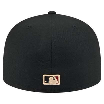 NEW ERA MEN'S  BLACK STATE STITCH 59FIFTY FITTED HAT