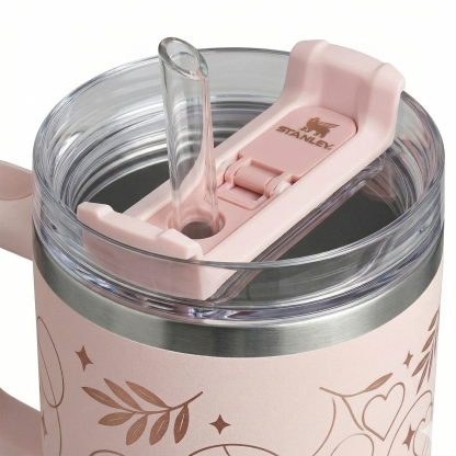 Stanley Mother's Day Edition Tumbler - Blush Pink with Rose Gold Hearts & Stars 20oz