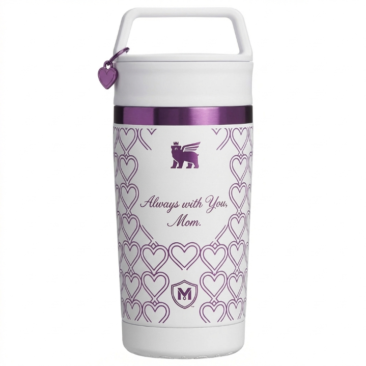 Stanley "Always With You" Mother's Day Water Bottle - Cream Cup with Rose Gold Accents & Charm