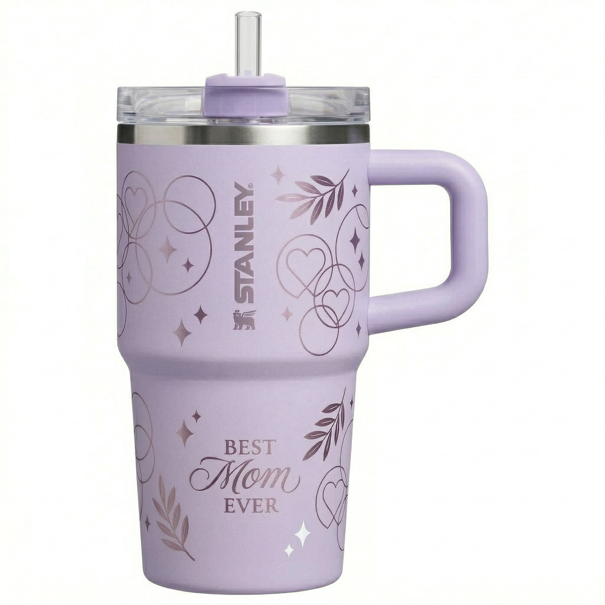Stanley Mother's Day Edition Tumbler - Blush Pink with Rose Gold Hearts & Stars 20oz