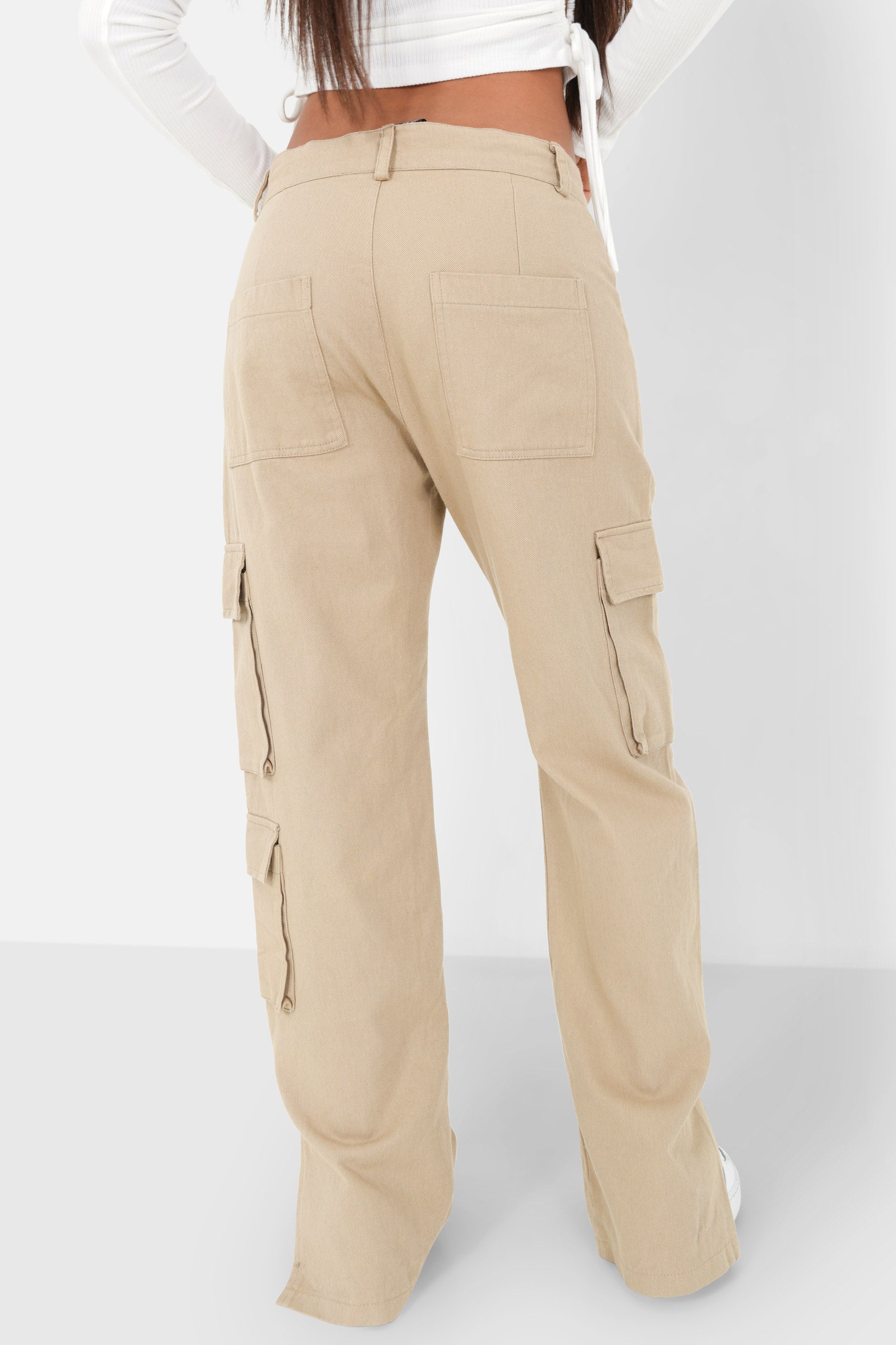Straight cargo pants Beige