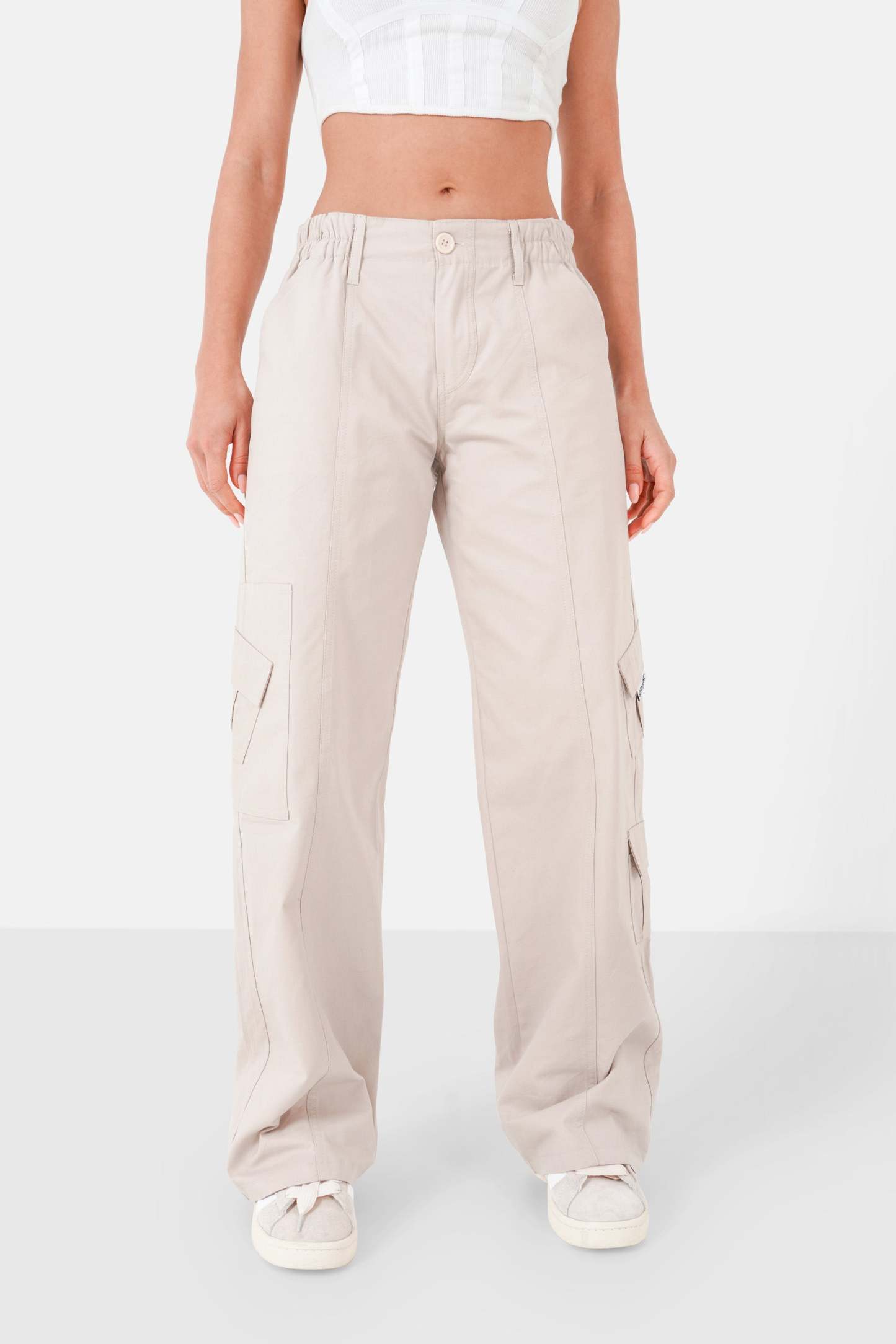 Straight cargo pants Beige