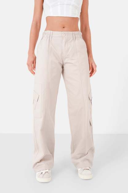 Straight cargo pants Beige