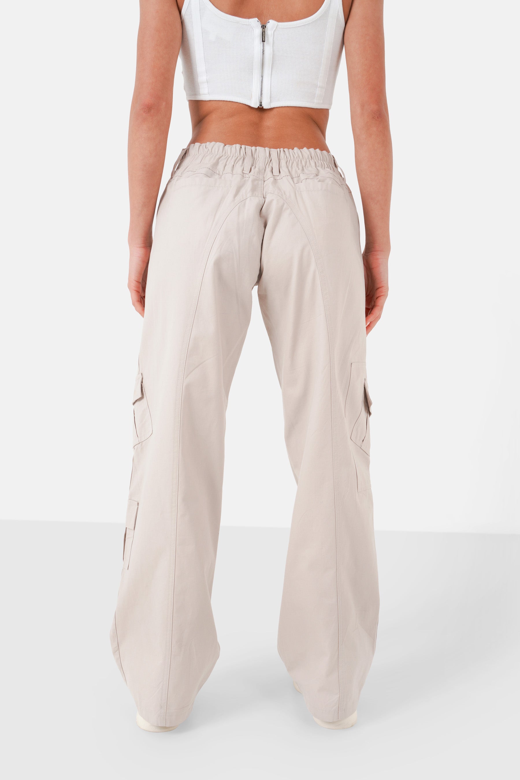 Straight cargo pants Beige